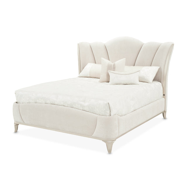 La Marisia Champagne Gold/Tranquil Upholstered Bed - Ornate Home