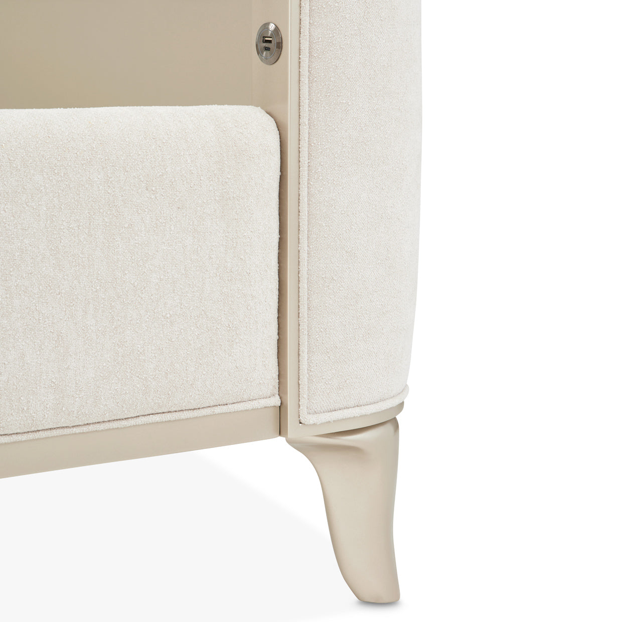 La Marisia Champagne Gold/Tranquil Upholstered Bed - Ornate Home