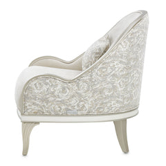 La Marisia Champagne/Tranquil Chenille Accent Chair - Ornate Home