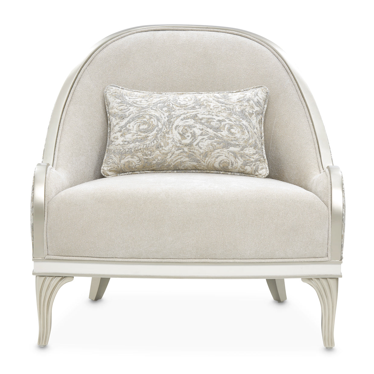 La Marisia Champagne/Tranquil Chenille Accent Chair - Ornate Home