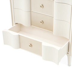 La Marisia Creamy Pearl 5-Drawer Chest - Ornate Home