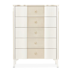 La Marisia Creamy Pearl 5-Drawer Chest - Ornate Home