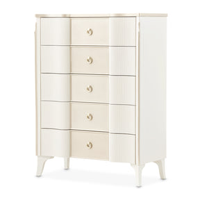 La Marisia Creamy Pearl 5-Drawer Chest - Ornate Home