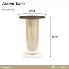 La Marisia Creamy Pearl Accent Table - Ornate Home