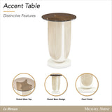 La Marisia Creamy Pearl Accent Table - Ornate Home