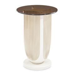 La Marisia Creamy Pearl Accent Table - Ornate Home