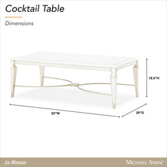 La Marisia Creamy Pearl Cocktail Table - Ornate Home
