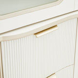 La Marisia Creamy Pearl Display Cabinet - Ornate Home