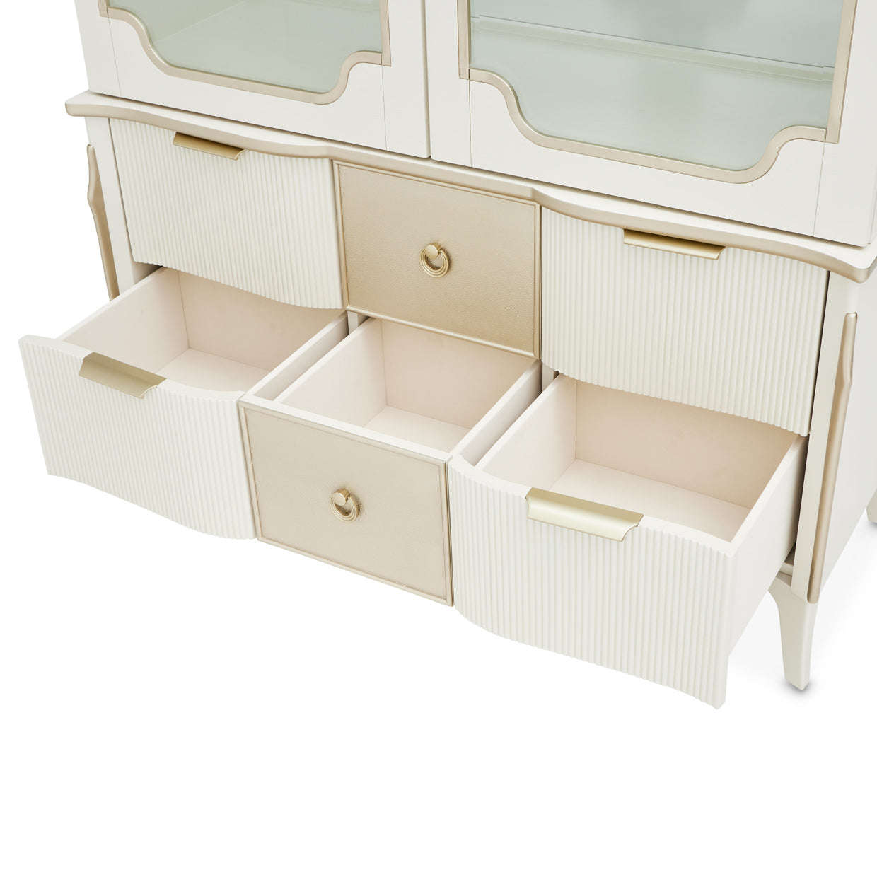 La Marisia Creamy Pearl Display Cabinet - Ornate Home