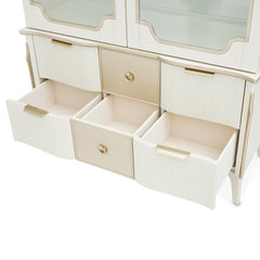 La Marisia Creamy Pearl Display Cabinet - Ornate Home