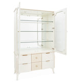 La Marisia Creamy Pearl Display Cabinet - Ornate Home