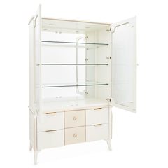 La Marisia Creamy Pearl Display Cabinet - Ornate Home