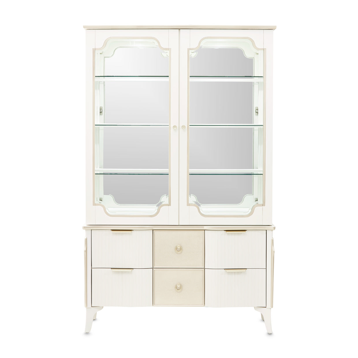 La Marisia Creamy Pearl Display Cabinet - Ornate Home