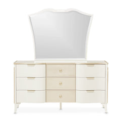 La Marisia Creamy Pearl Dresser with Mirror - Ornate Home