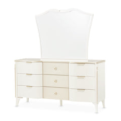 La Marisia Creamy Pearl Dresser with Mirror - Ornate Home