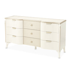 La Marisia Creamy Pearl Dresser with Mirror - Ornate Home