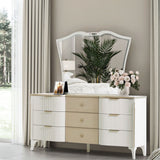La Marisia Creamy Pearl Dresser with Mirror - Ornate Home