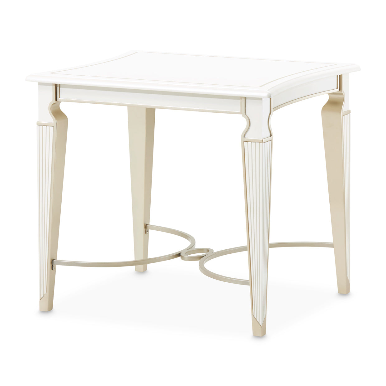 La Marisia Creamy Pearl End Table - Ornate Home