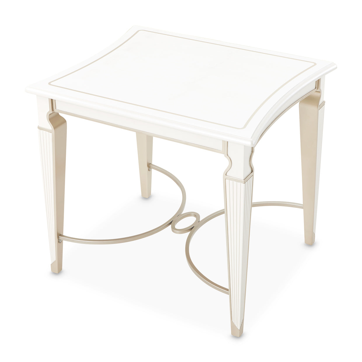 La Marisia Creamy Pearl End Table - Ornate Home