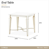 La Marisia Creamy Pearl End Table - Ornate Home