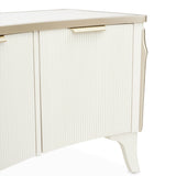La Marisia Creamy Pearl Media Cabinet - Ornate Home