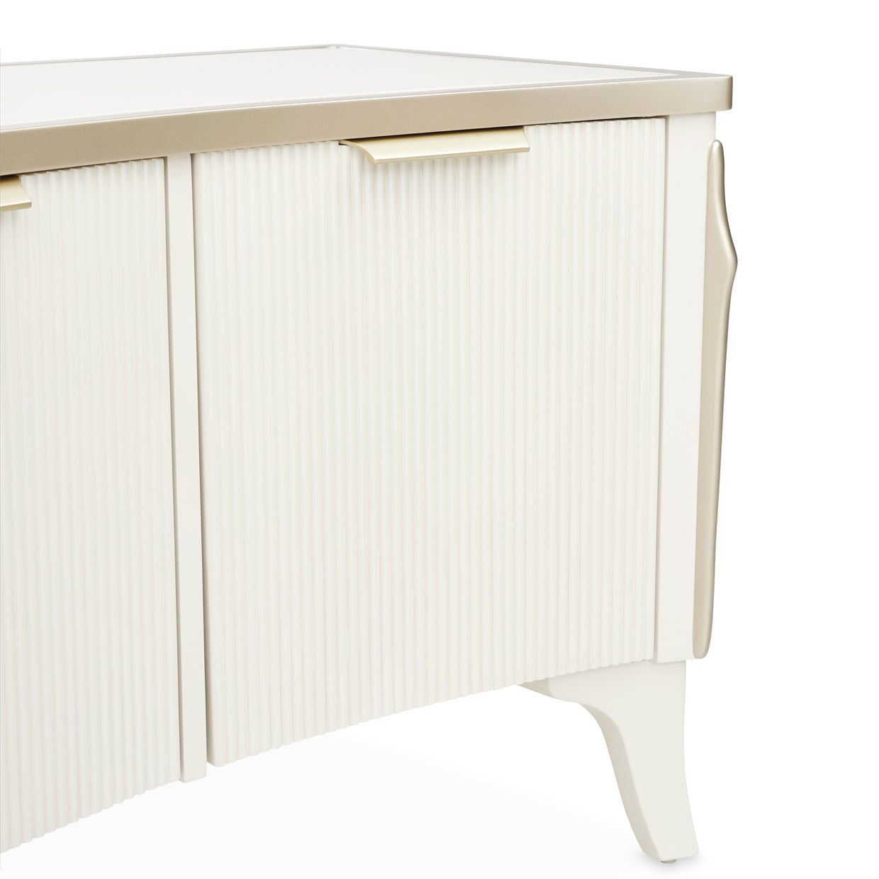 La Marisia Creamy Pearl Media Cabinet - Ornate Home