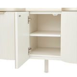 La Marisia Creamy Pearl Media Cabinet - Ornate Home
