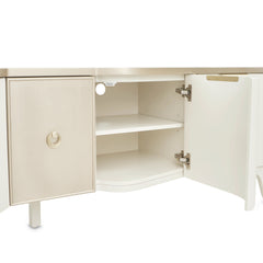 La Marisia Creamy Pearl Media Cabinet - Ornate Home