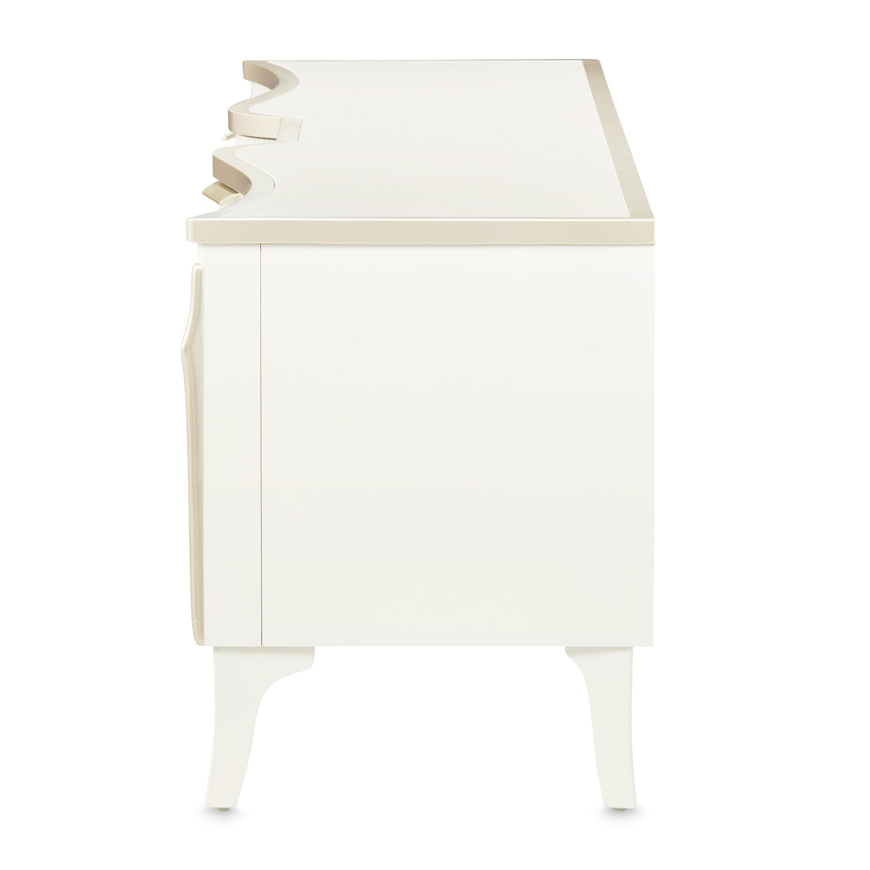 La Marisia Creamy Pearl Media Cabinet - Ornate Home