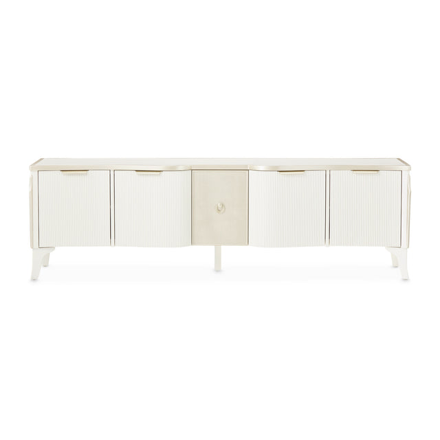 La Marisia Creamy Pearl Media Cabinet - Ornate Home