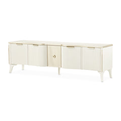 La Marisia Creamy Pearl Media Cabinet - Ornate Home