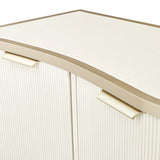 La Marisia Creamy Pearl Media Cabinet - Ornate Home