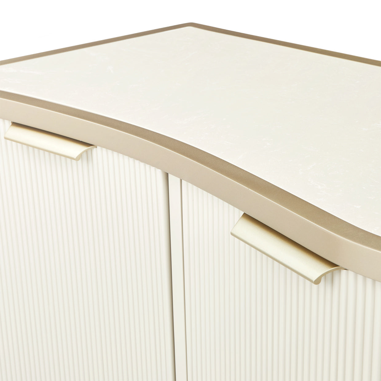 La Marisia Creamy Pearl Media Cabinet - Ornate Home