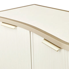 La Marisia Creamy Pearl Media Cabinet - Ornate Home
