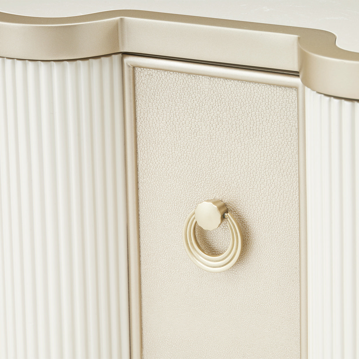 La Marisia Creamy Pearl Nightstand - Ornate Home