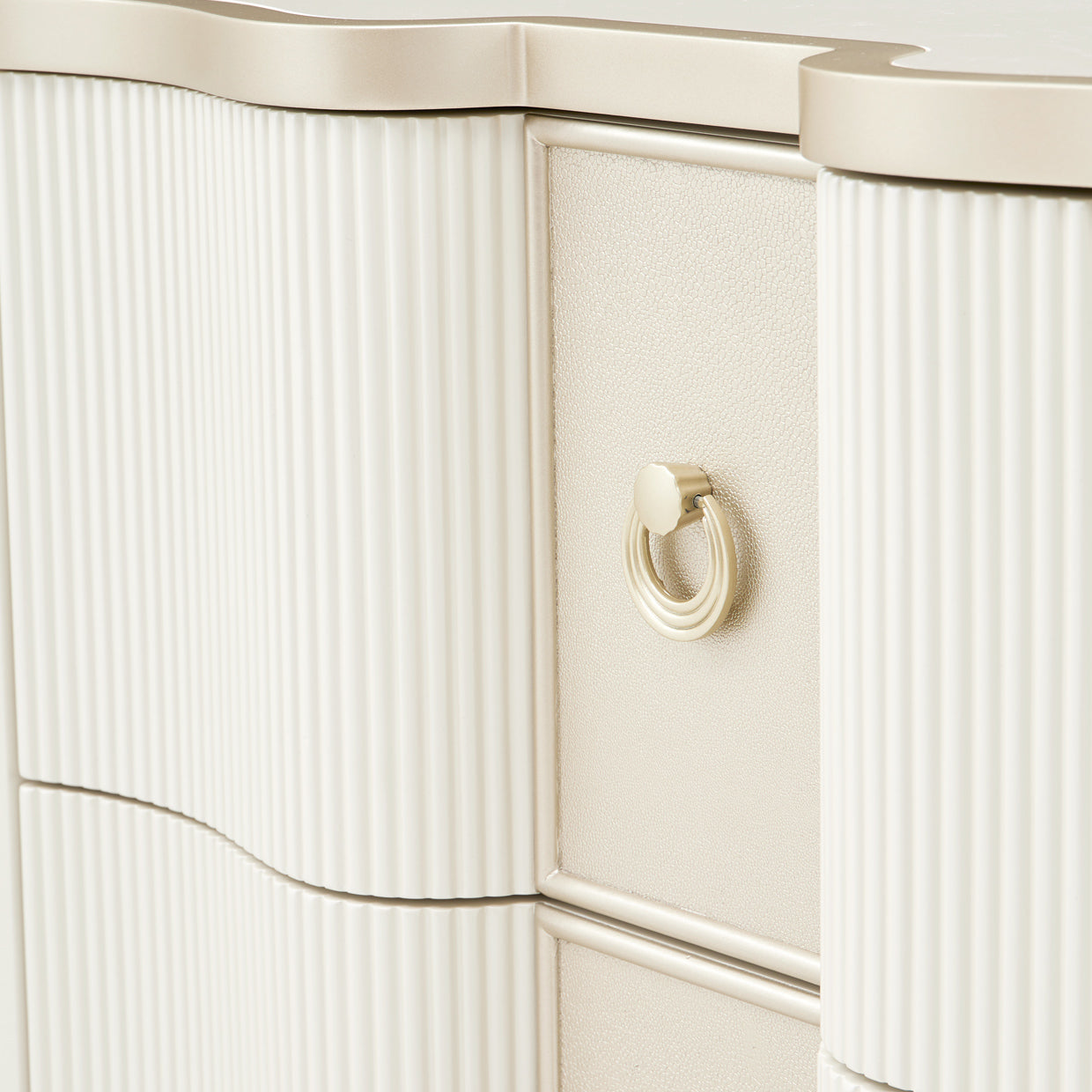 La Marisia Creamy Pearl Nightstand - Ornate Home