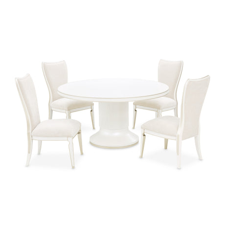 La Marisia Creamy Pearl Round Dining Table - Ornate Home