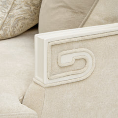 La Marisia Creamy Pearl/Tranquil Chenille Loveseat - Ornate Home