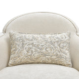 La Marisia Creamy Pearl/Tranquil Chenille Matching Chair - Ornate Home