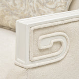 La Marisia Creamy Pearl/Tranquil Chenille Matching Chair - Ornate Home