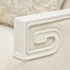 La Marisia Creamy Pearl/Tranquil Chenille Matching Chair - Ornate Home