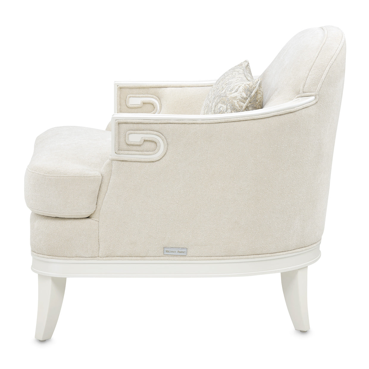 La Marisia Creamy Pearl/Tranquil Chenille Matching Chair - Ornate Home