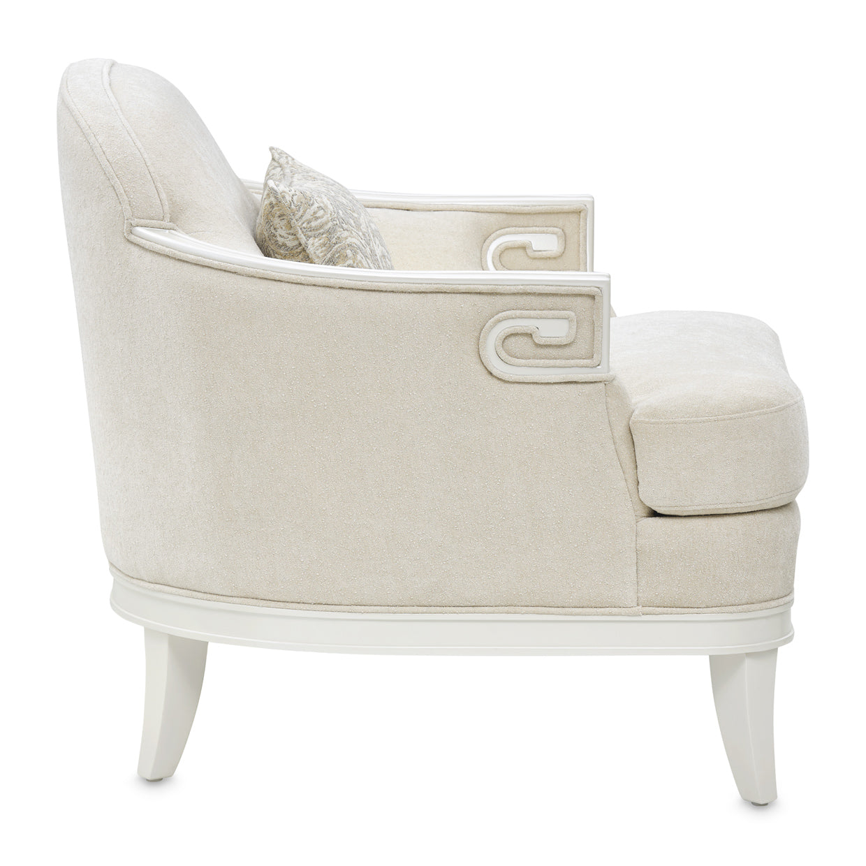 La Marisia Creamy Pearl/Tranquil Chenille Matching Chair - Ornate Home