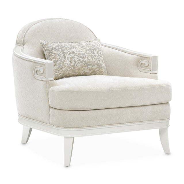 La Marisia Creamy Pearl/Tranquil Chenille Matching Chair - Ornate Home