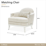 La Marisia Creamy Pearl/Tranquil Chenille Matching Chair - Ornate Home