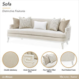 La Marisia Creamy Pearl/Tranquil Chenille Sofa - Ornate Home