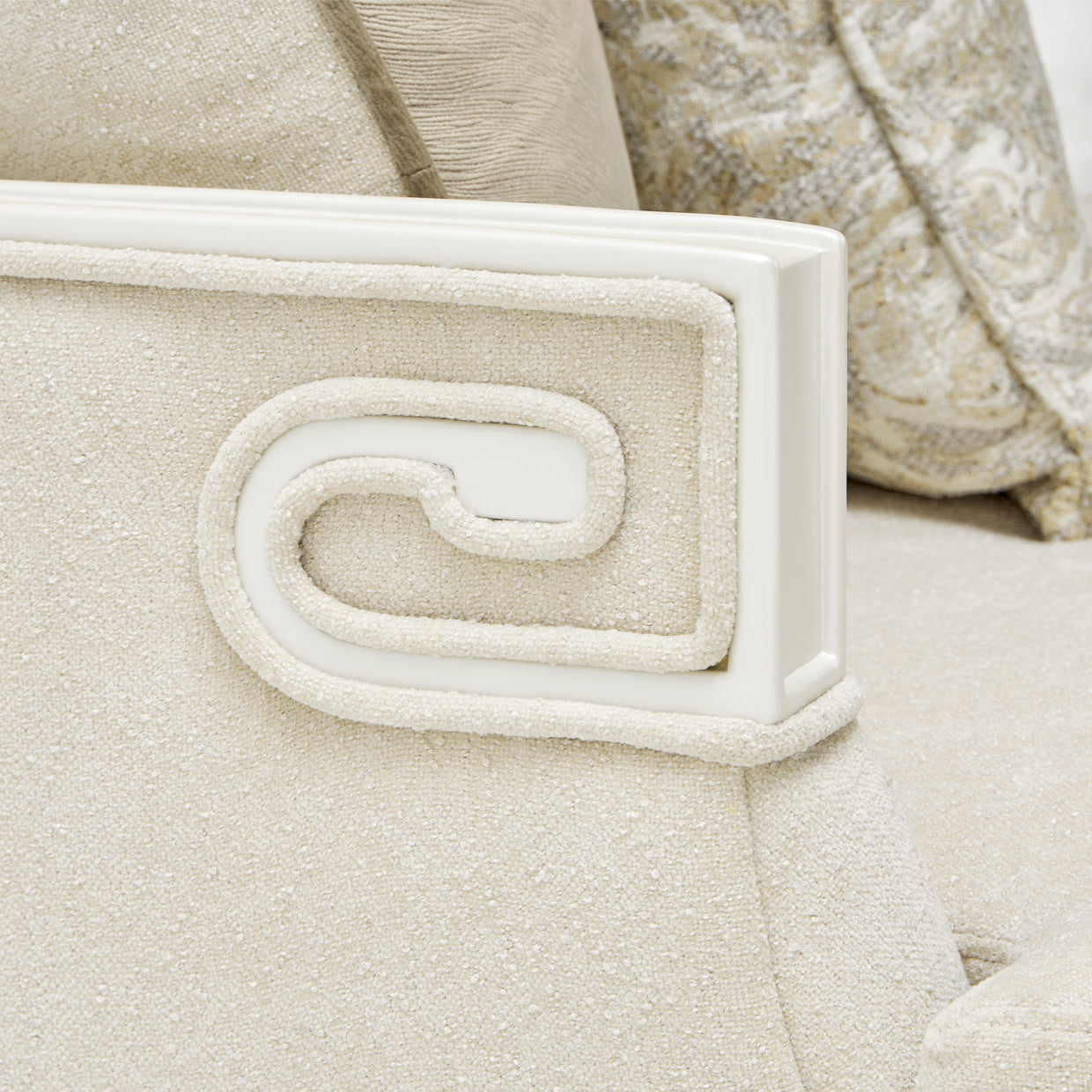 La Marisia Creamy Pearl/Tranquil Chenille Sofa - Ornate Home
