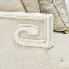 La Marisia Creamy Pearl/Tranquil Chenille Sofa - Ornate Home