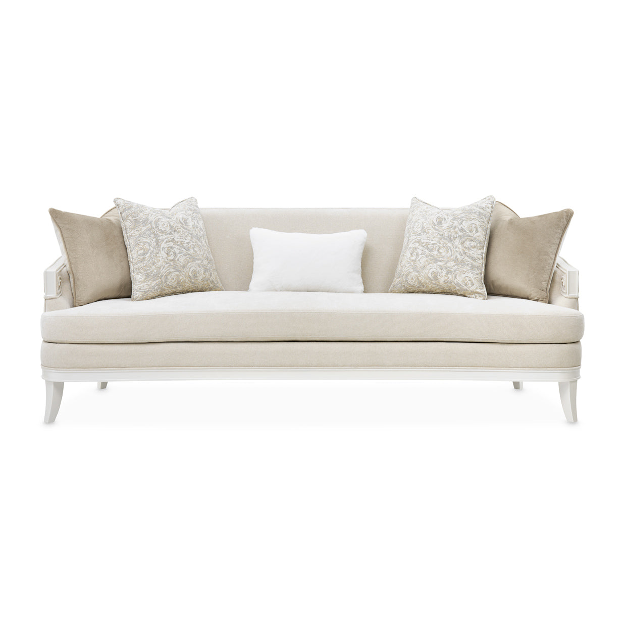 La Marisia Creamy Pearl/Tranquil Chenille Sofa - Ornate Home