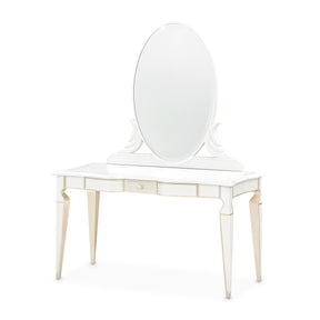 La Marisia Creamy Pearl Vanity with Mirror - Ornate Home